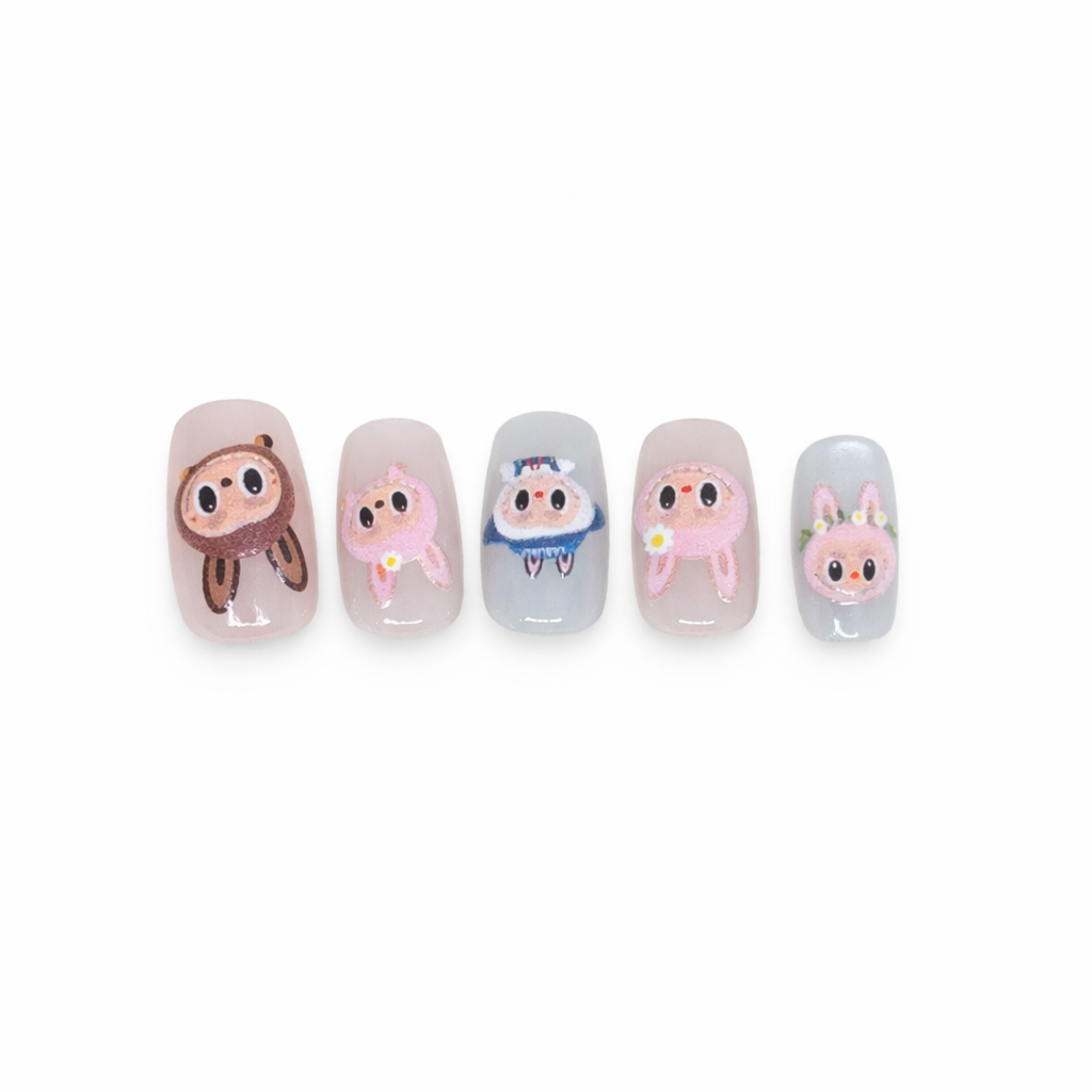 Cute La Bu Bu Inspired Ready to Wear Press On Nails
