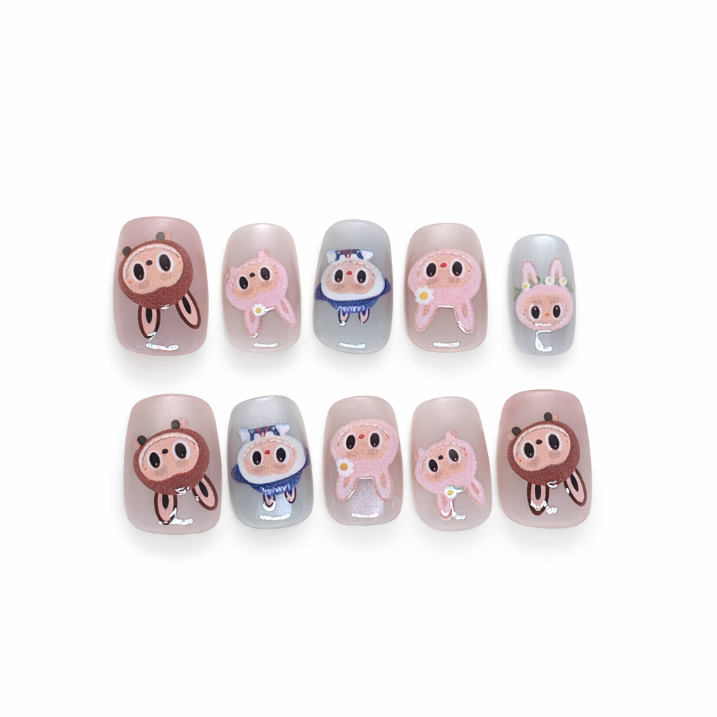 Cute La Bu Bu Inspired Ready to Wear Press On Nails