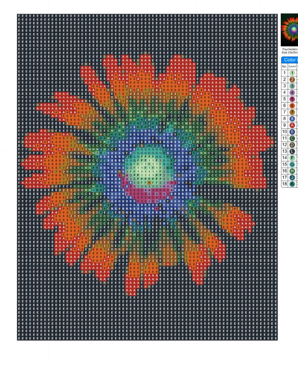 Diamond Paint Kit Psychedelic Flower