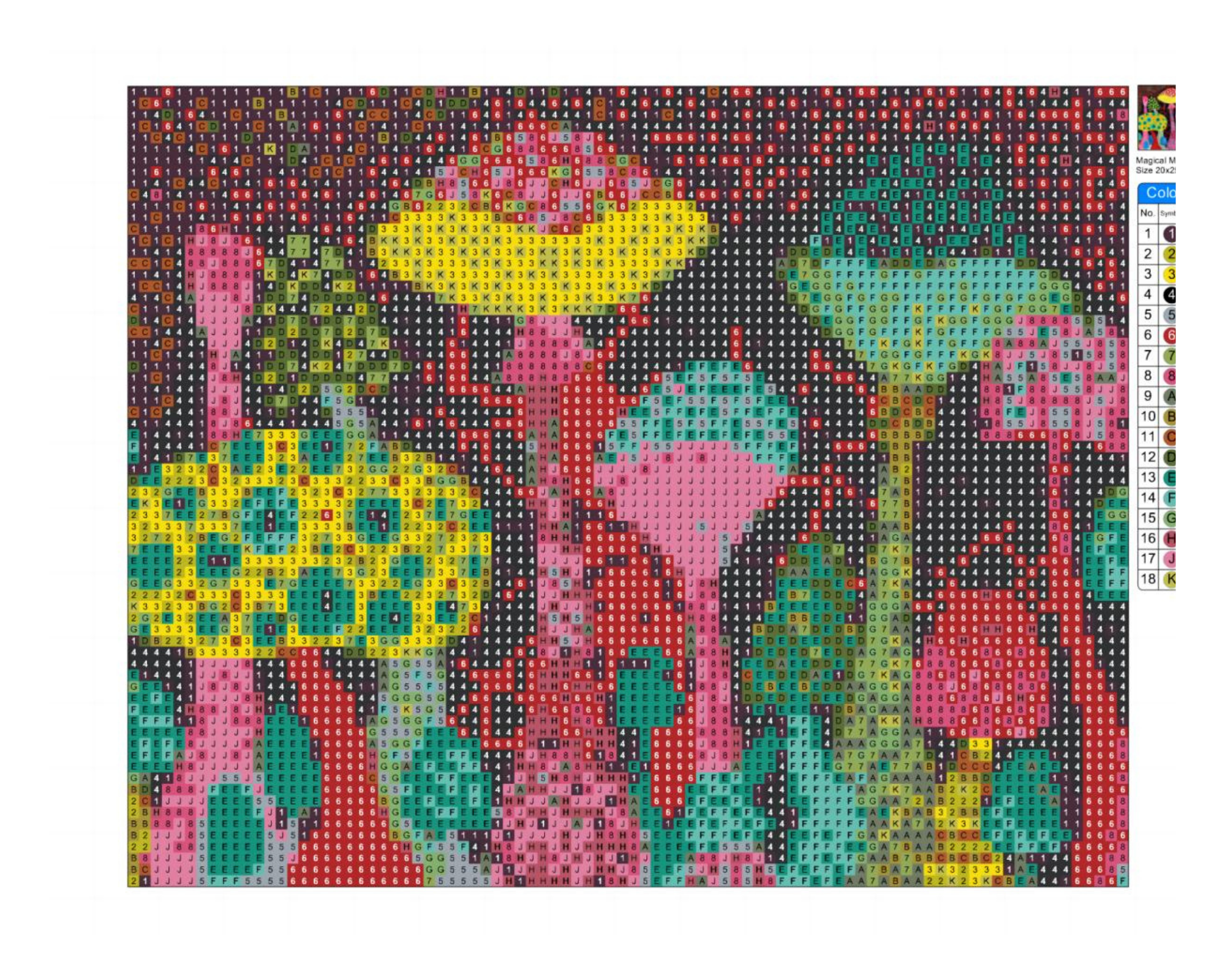 Diamond Paint Kit Magical Mushrooms